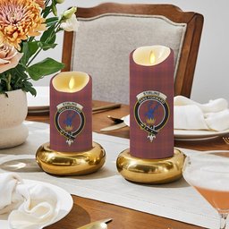 ScotsTee Shop Scottish Stirling of Keir Ancient Crest Tartan Flameless Candles