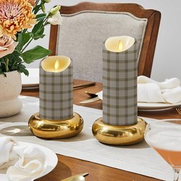 ScotsTee Shop Scottish Young in Australia Crest Tartan Flameless Candles