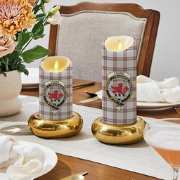 ScotsTee Shop Scottish Young Christina Modern Crest Tartan Flameless Candles