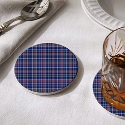 ScotsTee Shop Scottish Alexander of Menstry Modern Tartan Drinks Coasters – Wood, Rubber, Ceramic