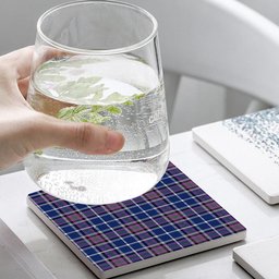 ScotsTee Shop Scottish Alexander of Menstry Modern Tartan Drinks Coasters – Wood, Rubber, Ceramic