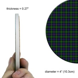 ScotsTee Shop Scottish Baillie (Fencibles Tartan Drinks Coasters – Wood, Rubber, Ceramic