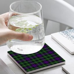 ScotsTee Shop Scottish Abercrombie Wilsons No 2-64 Tartan Drinks Coasters – Wood, Rubber, Ceramic