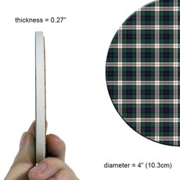 ScotsTee Shop Scottish Blair Dress Modern Tartan Drinks Coasters – Wood, Rubber, Ceramic
