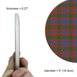 ScotsTee Shop Scottish Black Watch Pipe Band Ancient Tartan Drinks Coasters – Wood, Rubber, Ceramic