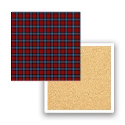 ScotsTee Shop Scottish Baillie of Polkemmet Red Tartan Drinks Coasters – Wood, Rubber, Ceramic