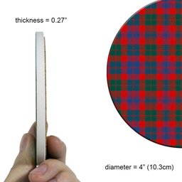 ScotsTee Shop Scottish Black Watch Pipe Band Modern Tartan Drinks Coasters – Wood, Rubber, Ceramic