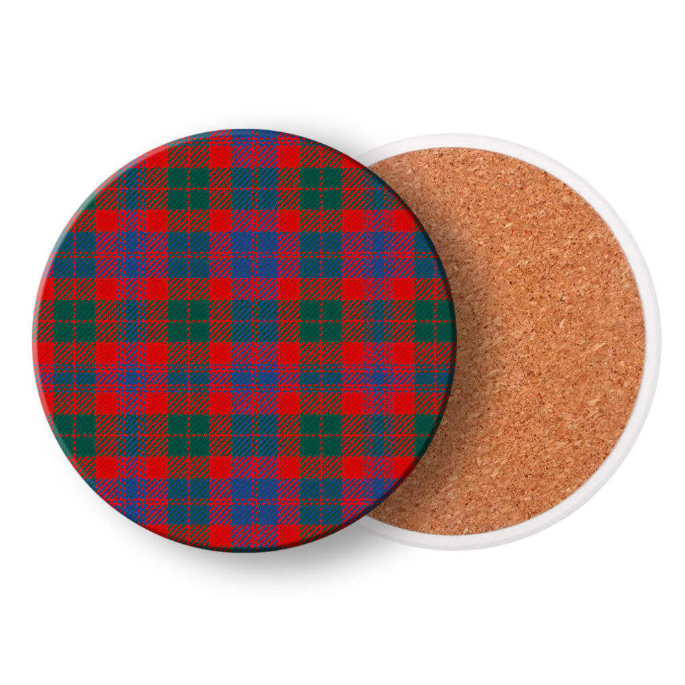 ScotsTee Shop Scottish Black Watch Pipe Band Modern Tartan Drinks Coasters – Wood, Rubber, Ceramic