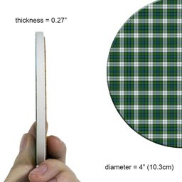 ScotsTee Shop Scottish Black Watch Dress Ancient Tartan Drinks Coasters – Wood, Rubber, Ceramic