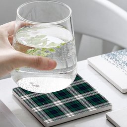 ScotsTee Shop Scottish Black Watch Dress Modern Tartan Drinks Coasters – Wood, Rubber, Ceramic