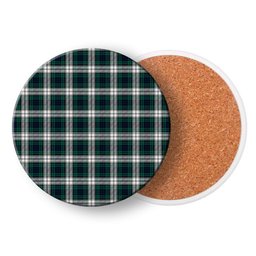 ScotsTee Shop Scottish Black Watch Dress Modern Tartan Drinks Coasters – Wood, Rubber, Ceramic