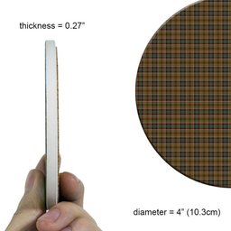 ScotsTee Shop Scottish Bruce of Kinnaird (Vivienne Westwood Design Tartan Drinks Coasters – Wood, Rubber, Ceramic