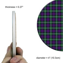 ScotsTee Shop Scottish Baillie Highland Society Ancient Tartan Drinks Coasters – Wood, Rubber, Ceramic