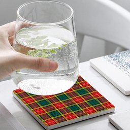 ScotsTee Shop Scottish Baxter of Balgavies Modern Tartan Drinks Coasters – Wood, Rubber, Ceramic