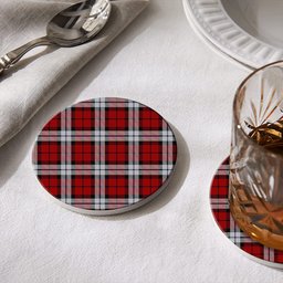 ScotsTee Shop Scottish Brodie Dress Tartan Drinks Coasters – Wood, Rubber, Ceramic