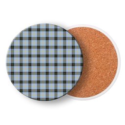 ScotsTee Shop Scottish Bell of the Borders Ancient Tartan Drinks Coasters – Wood, Rubber, Ceramic