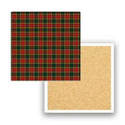 ScotsTee Shop Scottish Buchanan of Leny Tartan Drinks Coasters – Wood, Rubber, Ceramic