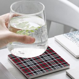 ScotsTee Shop Scottish Borthwick Dress Modern Tartan Drinks Coasters – Wood, Rubber, Ceramic
