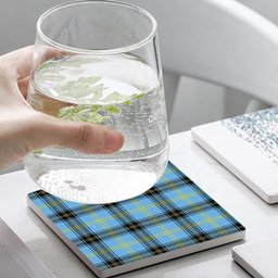 ScotsTee Shop Scottish Bell of the Borders Modern Tartan Drinks Coasters – Wood, Rubber, Ceramic