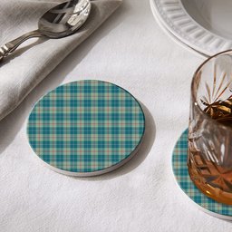 ScotsTee Shop Scottish Barclay Hunting #2 Ancient Clan Tartan Drinks Coasters – Wood, Rubber, Ceramic
