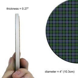 ScotsTee Shop Scottish Black Watch Coarse Kilt Ancient Tartan Drinks Coasters – Wood, Rubber, Ceramic