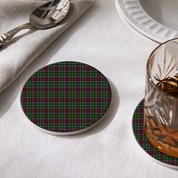 ScotsTee Shop Scottish Crosby Tartan Drinks Coasters – Wood, Rubber, Ceramic