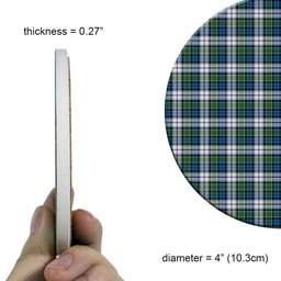 ScotsTee Shop Scottish Colquhoun Dress Ancient Tartan Drinks Coasters – Wood, Rubber, Ceramic