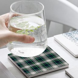 ScotsTee Shop Scottish Campbell Dress Modern Tartan Drinks Coasters – Wood, Rubber, Ceramic