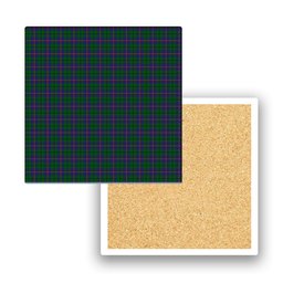 ScotsTee Shop Scottish Carmichael Tartan Drinks Coasters – Wood, Rubber, Ceramic