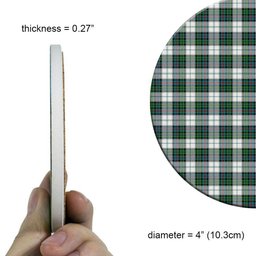 ScotsTee Shop Scottish Campbell of Cawdor Dress Ancient Tartan Drinks Coasters – Wood, Rubber, Ceramic