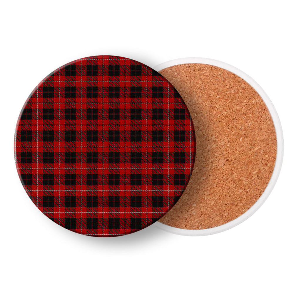 ScotsTee Shop Scottish Cunningham Tartan Drinks Coasters – Wood, Rubber, Ceramic