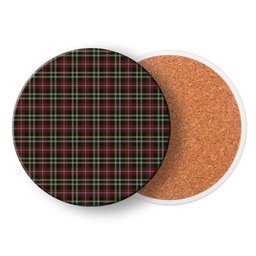 ScotsTee Shop Scottish Currie of Arran Tartan Drinks Coasters – Wood, Rubber, Ceramic
