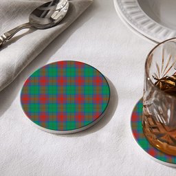 ScotsTee Shop Scottish Cranstoun Dress Ancient Tartan Drinks Coasters – Wood, Rubber, Ceramic