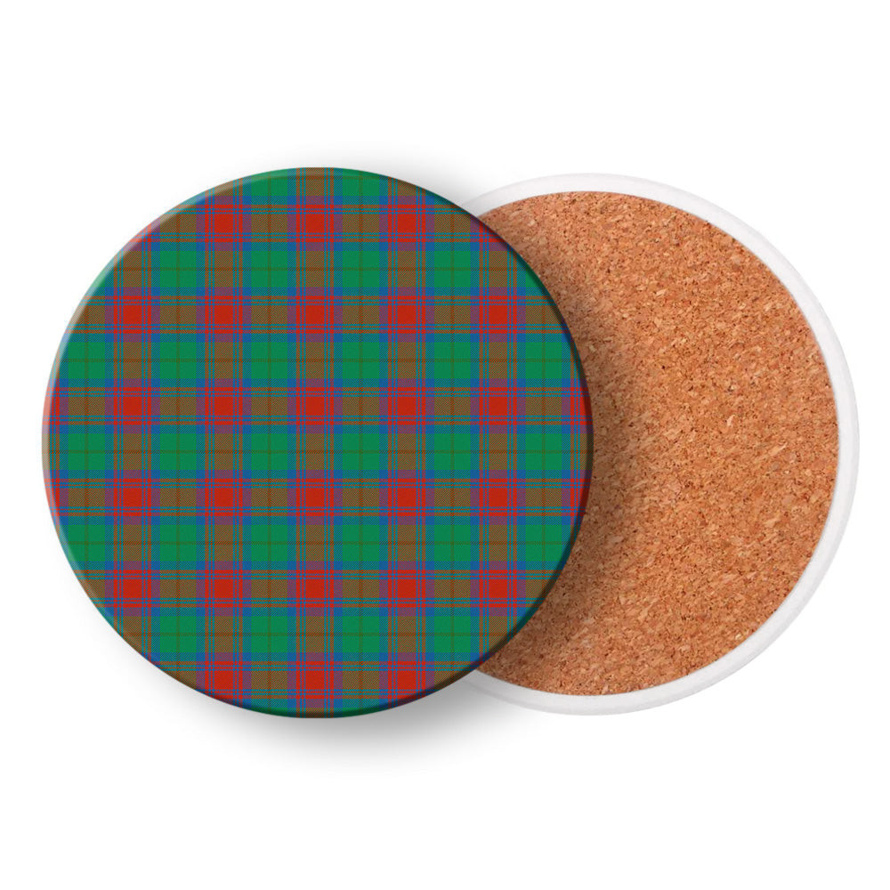 ScotsTee Shop Scottish Cranstoun Dress Ancient Tartan Drinks Coasters – Wood, Rubber, Ceramic