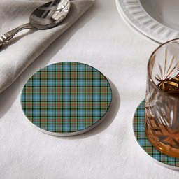 ScotsTee Shop Scottish Caldwell Tartan Drinks Coasters – Wood, Rubber, Ceramic