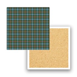 ScotsTee Shop Scottish Caldwell Tartan Drinks Coasters – Wood, Rubber, Ceramic