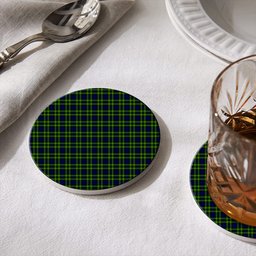 ScotsTee Shop Scottish Campbell of Breadalbane Modern Tartan Drinks Coasters – Wood, Rubber, Ceramic