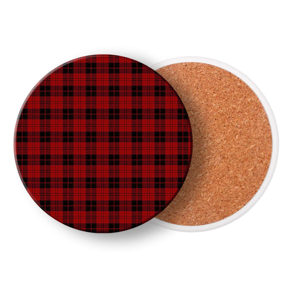 ScotsTee Shop Scottish Campbell of Armaddie Tartan Drinks Coasters – Wood, Rubber, Ceramic