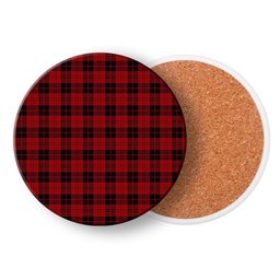 ScotsTee Shop Scottish Campbell of Armaddie Tartan Drinks Coasters – Wood, Rubber, Ceramic