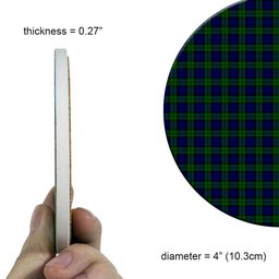 ScotsTee Shop Scottish Campbell Modern Tartan Drinks Coasters – Wood, Rubber, Ceramic