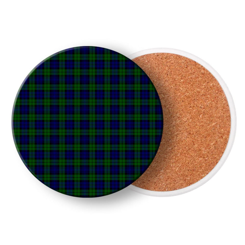 ScotsTee Shop Scottish Campbell Modern Tartan Drinks Coasters – Wood, Rubber, Ceramic
