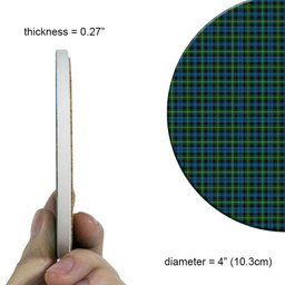 ScotsTee Shop Scottish Campbell of Argyll no guards Tartan Drinks Coasters – Wood, Rubber, Ceramic