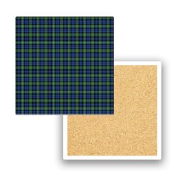 ScotsTee Shop Scottish Campbell of Argyll Ancient 2 Tartan Drinks Coasters – Wood, Rubber, Ceramic