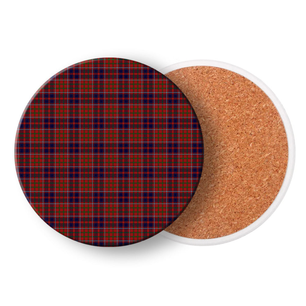 ScotsTee Shop Scottish Cameron of Locheil Original Tartan Drinks Coasters – Wood, Rubber, Ceramic