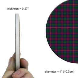 ScotsTee Shop Scottish Cairns of Finavon Tartan Drinks Coasters – Wood, Rubber, Ceramic