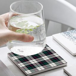 ScotsTee Shop Scottish Campbell of Cawdor Dress Modern Tartan Drinks Coasters – Wood, Rubber, Ceramic