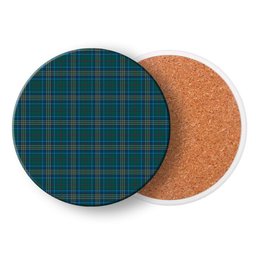 ScotsTee Shop Scottish Burns of California Modern Tartan Drinks Coasters – Wood, Rubber, Ceramic