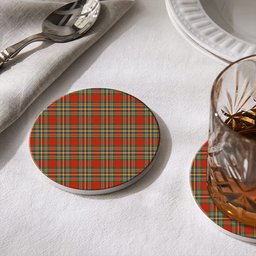 ScotsTee Shop Scottish Chattan Ancient Tartan Drinks Coasters – Wood, Rubber, Ceramic