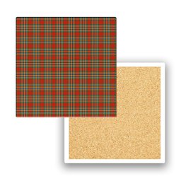 ScotsTee Shop Scottish Chattan Ancient Tartan Drinks Coasters – Wood, Rubber, Ceramic