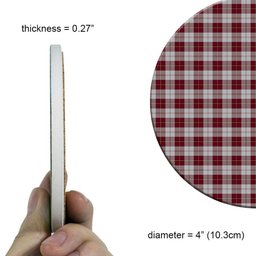 ScotsTee Shop Scottish Cunningham Dress Burgundy Dance Tartan Drinks Coasters – Wood, Rubber, Ceramic